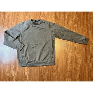 UNRL Elite Crewneck Performance Sweatshirt Gray Mens Large 4-Way Stretch Pockets